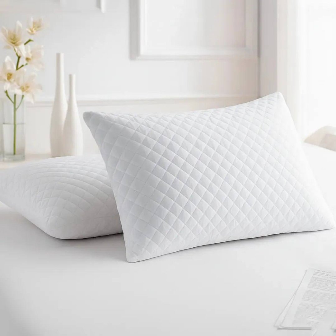 Kit 2 Travesseiros M Casa Altura Regulável 70x50cm Antialérgico Branco