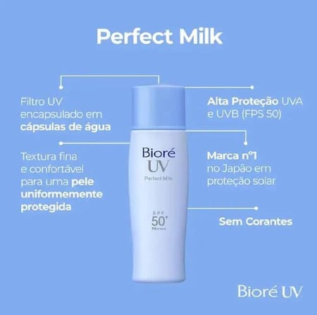 Protetor Solar Facial Uv Perfect Milk 50+ Fps 40ml Bioré