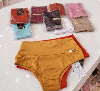 Kit Com 10 Lindas Calcinha Cós Alto Cores Atacado Revenda