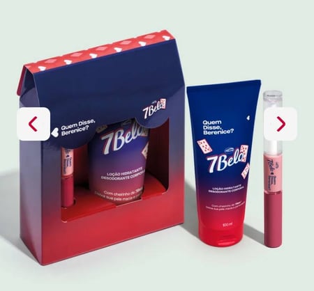 Kit QDB 7Belo: Batom Duo Gloss 4ml + Loção Corporal 100ml