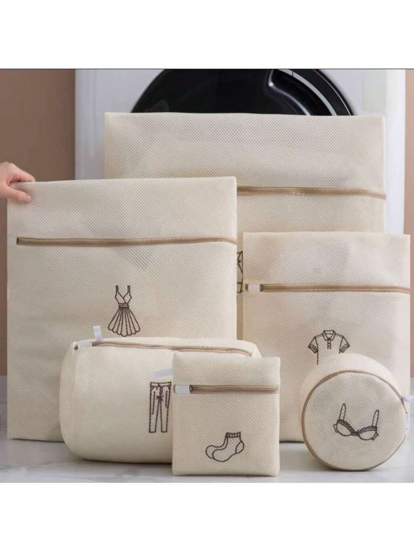 Kit 6 Saco de roupa lava espessa anti-deformação Protetor Lingerie Roupa Íntima