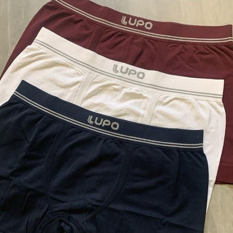 Kit 6 Cuecas Lupo Boxer Box Sem Costura Basic Microfibra