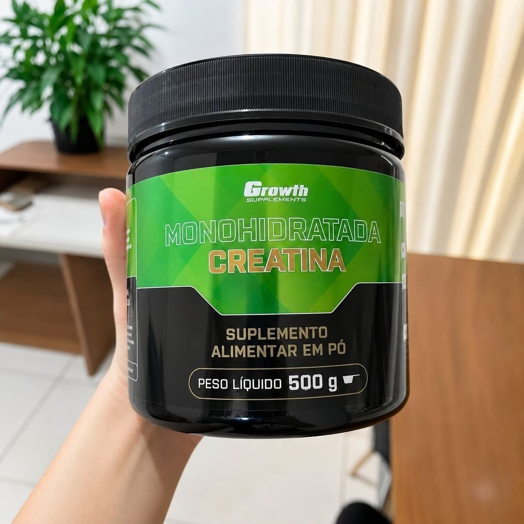 Creatina Monohidratada 500g Growth Supplements - Sem Sabor Em Pó