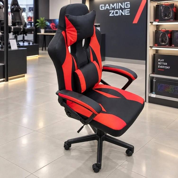 Cadeira Gamer Otello 100 Preto E Vermelho Material Do Estofamento Couro Sintético