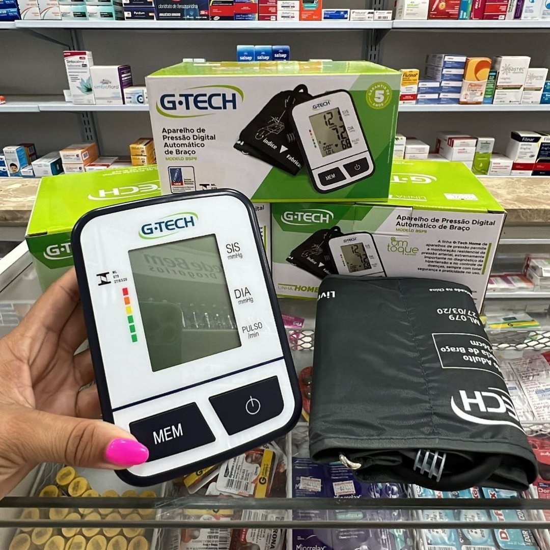 Aparelho Medidor De Pressão Digital De Braço Bsp11 G-tech Branco