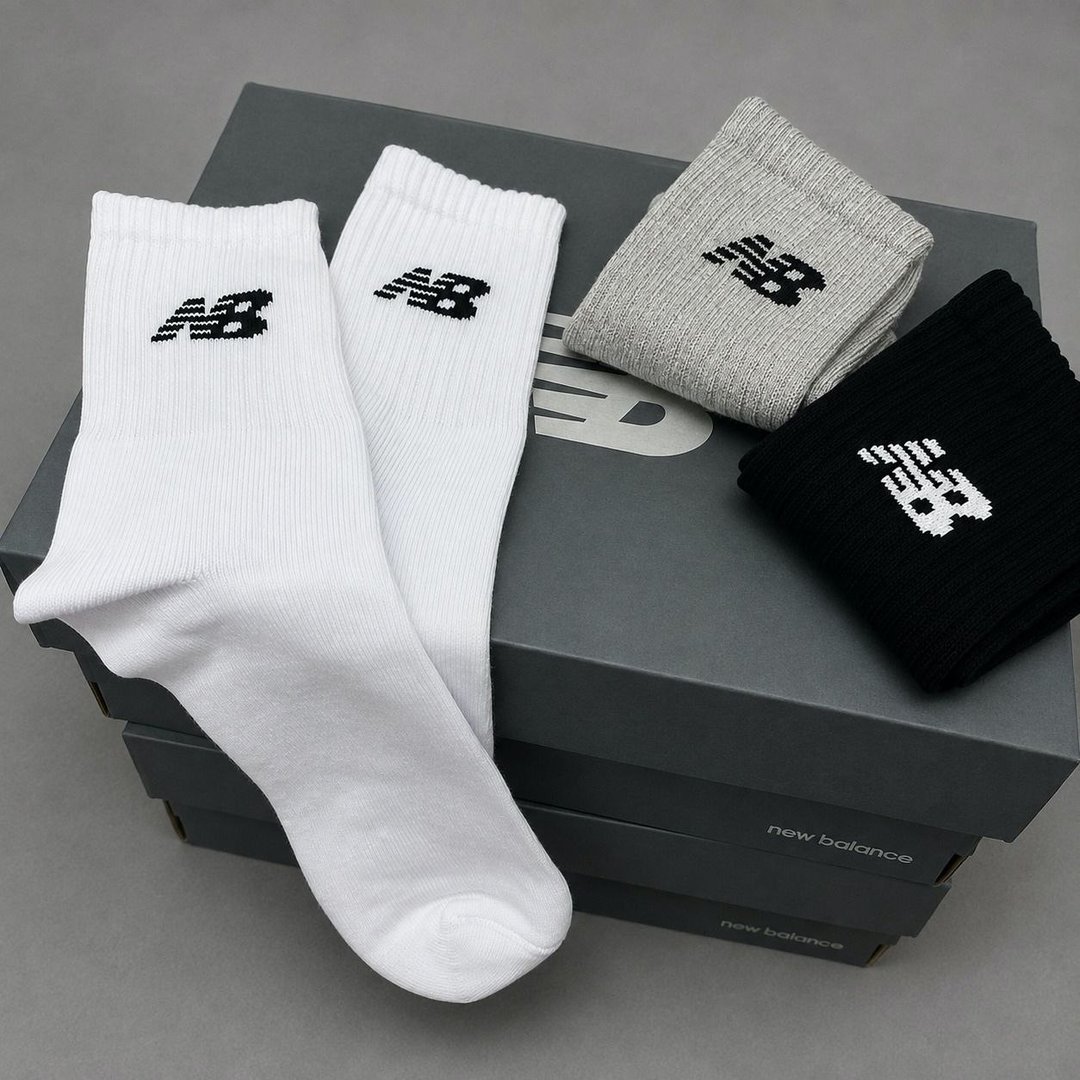 Kit 3 Meias New Balance Cano Longo