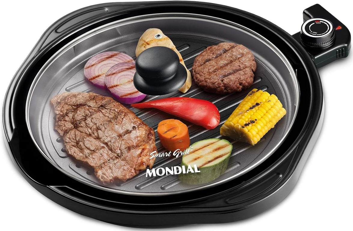 Grelhe com Perfeição Utilizando  o Grill Redondo Smart da Mondial