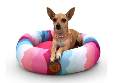 Caminha Pet Redonda Bolinha Cachorros E Gatos 47cm Urban Pet - Rosa