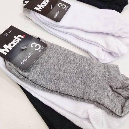 Kit 6 Pares Meia Soquete Mash Sapatilha Invisível Cano Baixo
