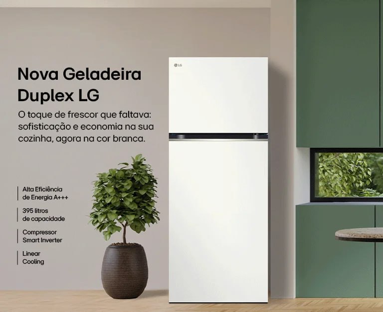 Geladeira LG Frost Free Inverter 395l Duplex Cor Branca - 22 Branco