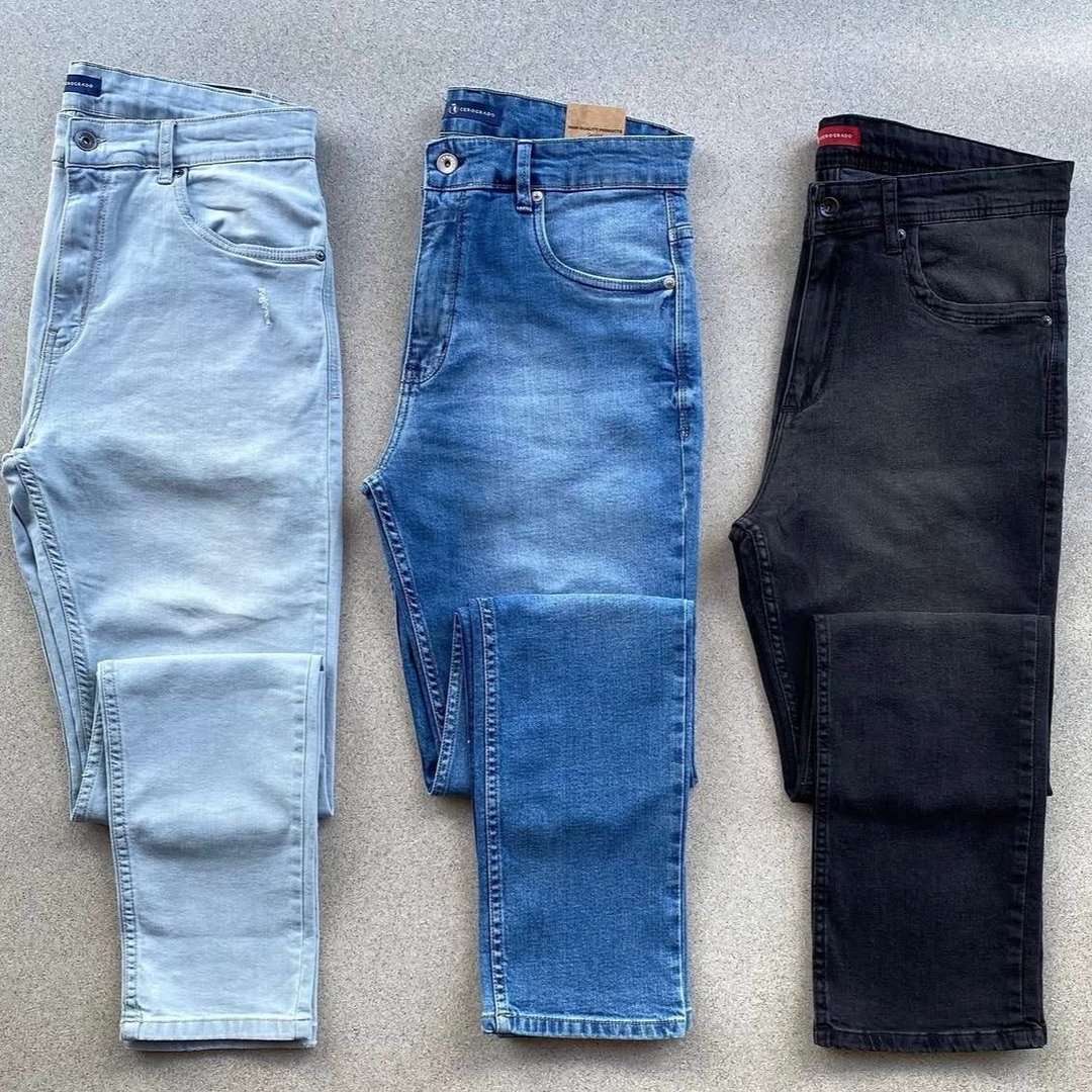Kit 3 Calças RIPPLE Jeans Masculina Skinny Tradicional - Tam. 36 ao 48