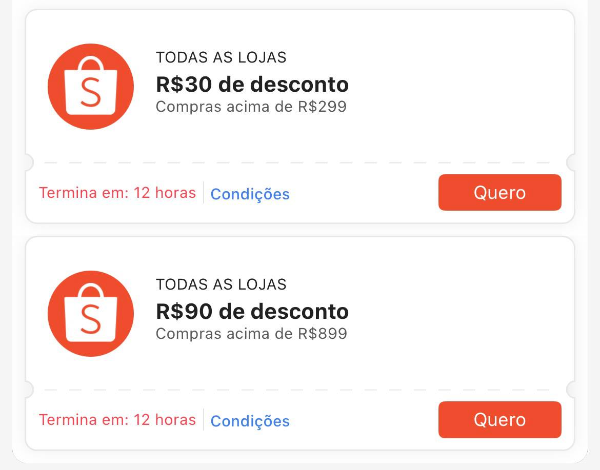 Cupons Mega Terça - Shopee