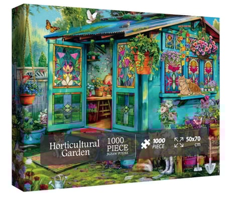 Garden Flower Puzzle for Adults 1000 Piece, Plant Gardening Jigsaw Puzzles, Spring Bird Ca...