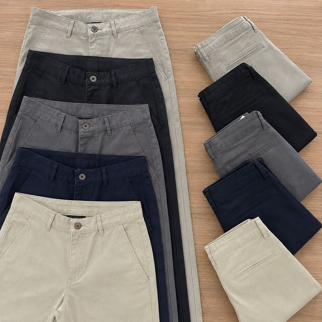 Calça Sarja Social Masculina Esporte Fino Com Elastano