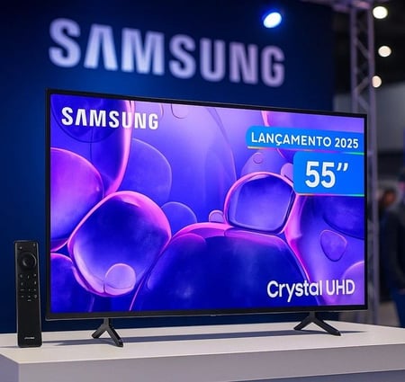 Smart TV 55" Samsung 2025 Crystal UHD 4K  Xbox Cloud Gaming Bixby Alexa Comando de Voz