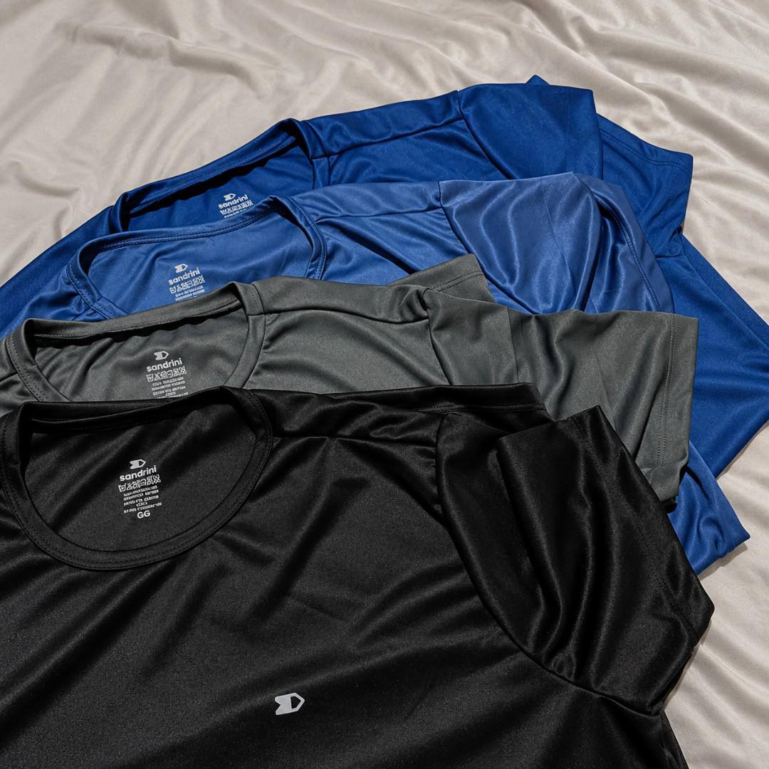 Kit 8 Camisas Sandrini Dry- Fit Masculina Caminhada Academia