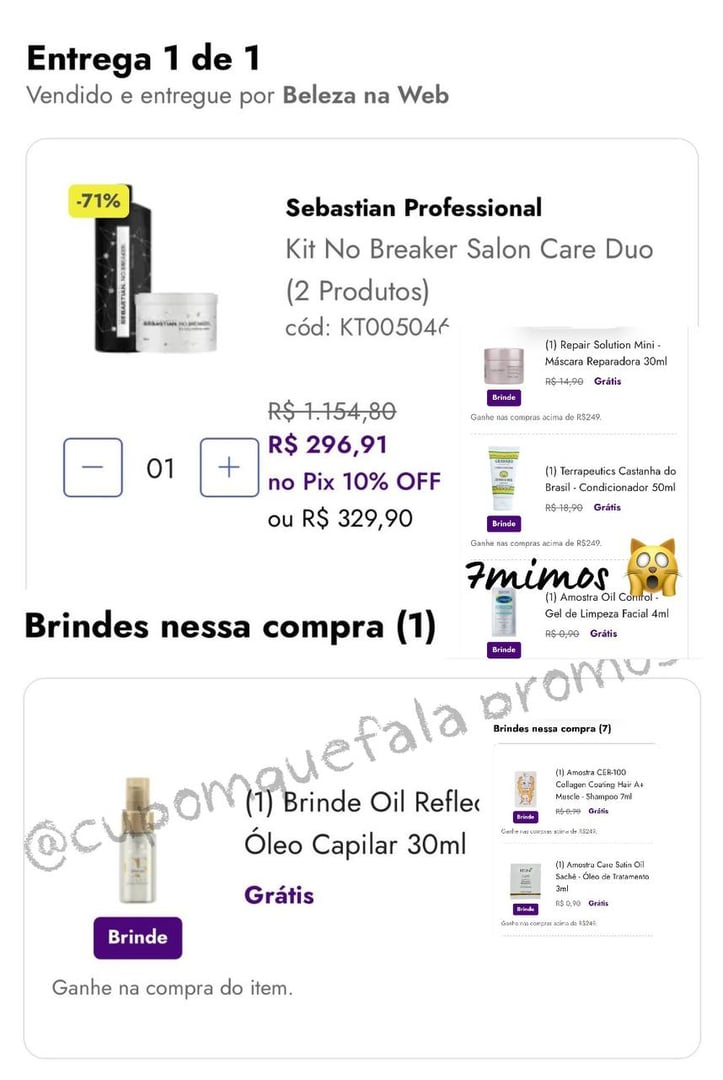 Kit Sebastian Professional No Breaker Salon Care Duo (2 Produtos)