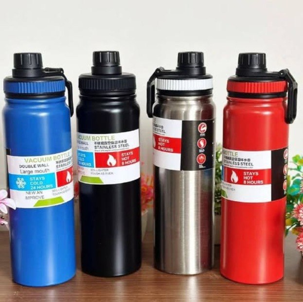 800mlgarrafa Térmica Água Squeeze Inox Academiaquente E Frio