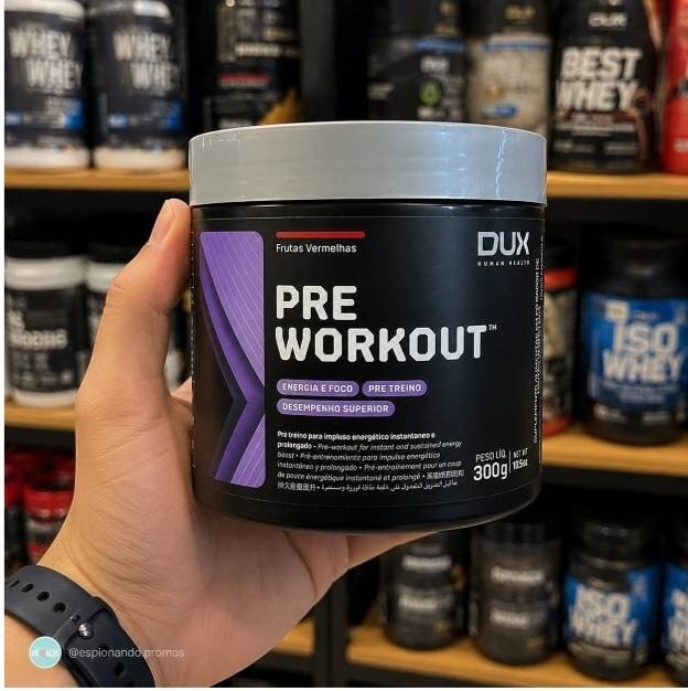 DUX Pré Treino Bifásico Pre Workout Original Sabor Maçã Verde 300G Dux Nutrition