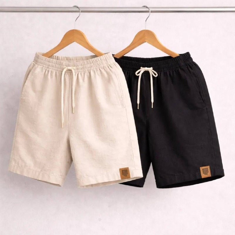 Kit 2 Short De Linho Masculino Básico Mauricinho Premium