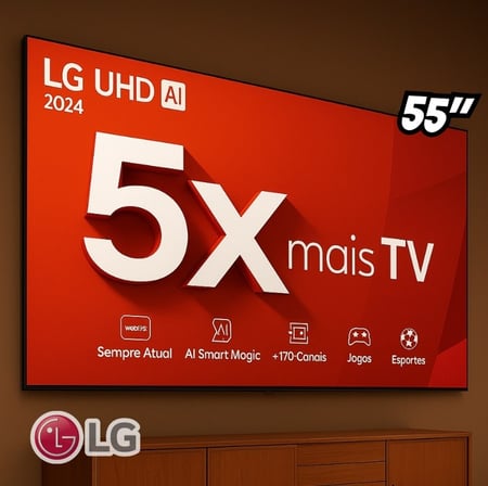 Smart TV LG 55 4K UHD Pro HDR Thinq AI Wi-Fi Bluetooth - 55UT801C0SA.BWZ