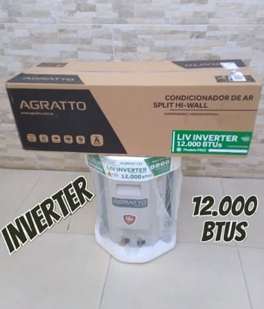 Ar Condicionado Split Hw Inverter Liv Top Agratto 12000 Btus Frio 220V Monofásico LCST12F-...