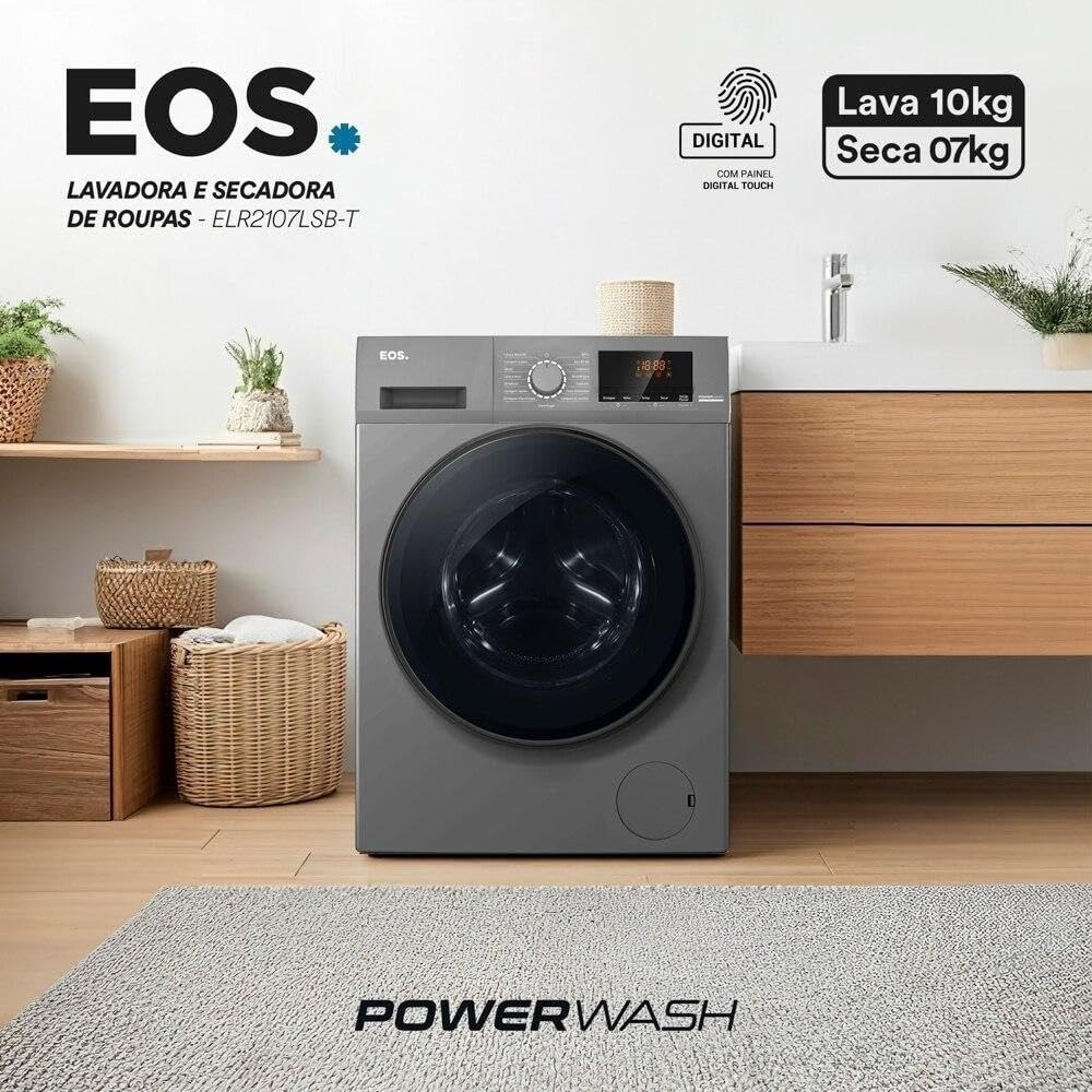 Lava e Seca Eos 10,1kg Power Wash Titanium Elr2107lst 220v