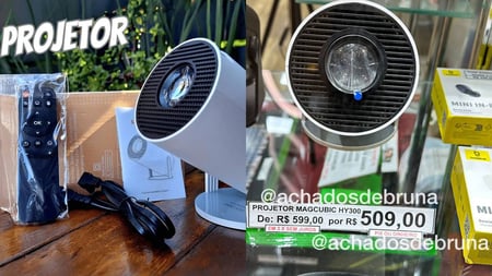 Mini Projetor Portátil Fullcam 4k Android Full Hd Smart Wifi Cinema Home Hy300