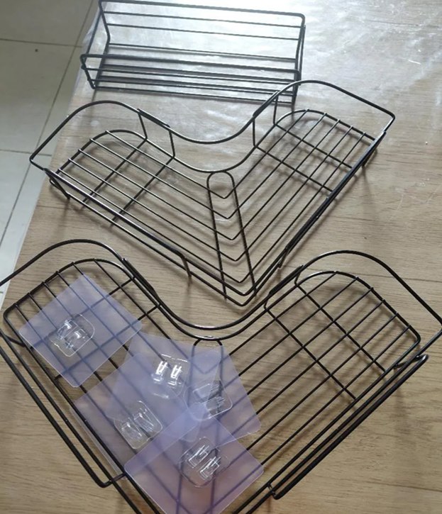 Kit 3 Prateleiras De Metal Adesivas Sem Furo Luxo Premium Parede Banheiro Cozinha Shampoo ...