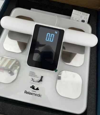 Balança Bioimpedância Corporal Digital Profissional 8 Eletrodos Bodyscan Pro - Relaxmedic ...
