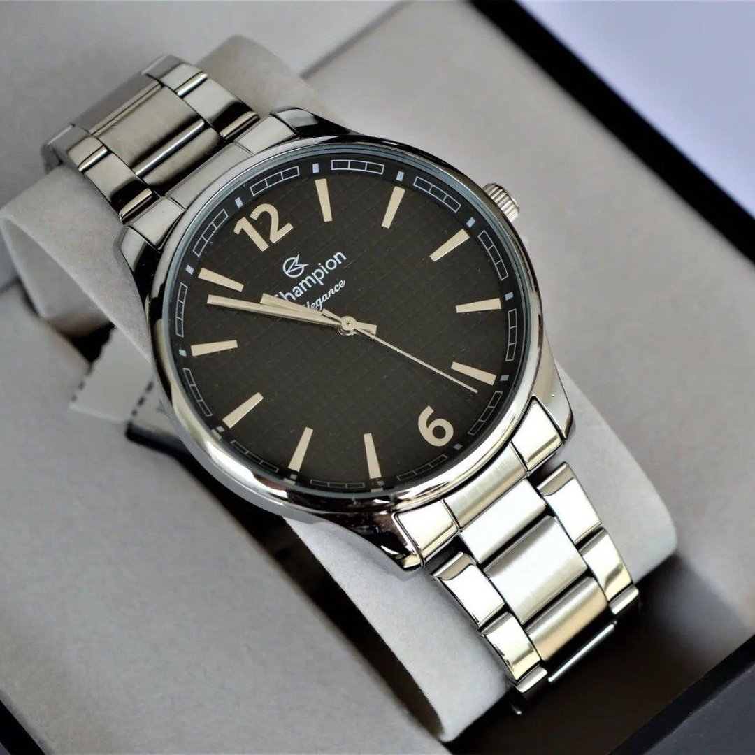 Relógio Champion Masculino Ca31266g Cor Da Correia Prata Cor Do Bisel Preto 2