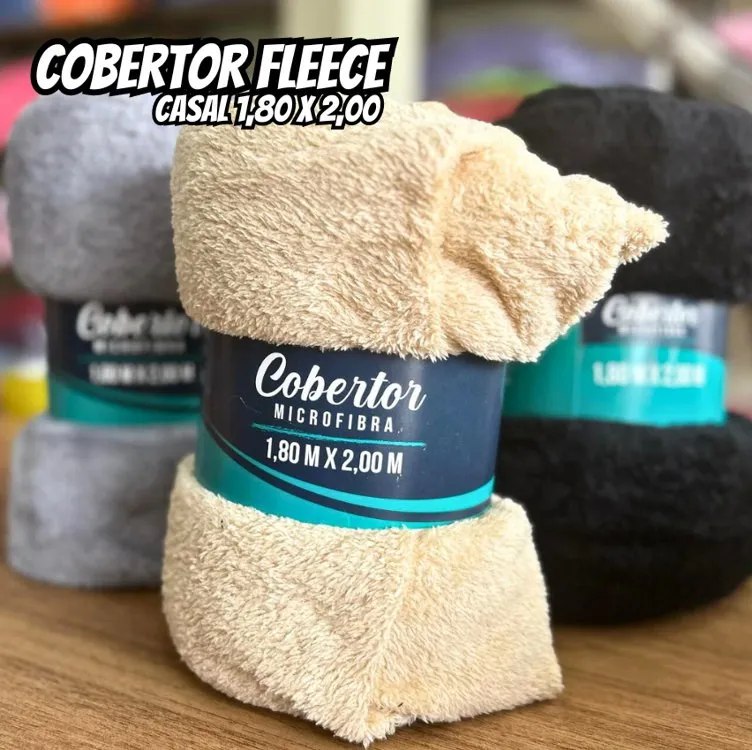 Cobertor Manta Fleece Casal Lisa Super Macia 1,80 X 2,00 - 12 cores