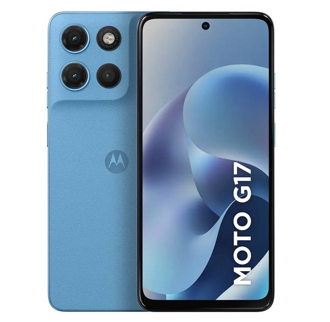 Smartphone Motorola Moto G17 4g - 256gb 4gb Ram + 8gb Ram Boost, Camera 50mp Sony Lytia 600, Tela Fhd+ 60hz, Bateria 5200 Mah - Azul