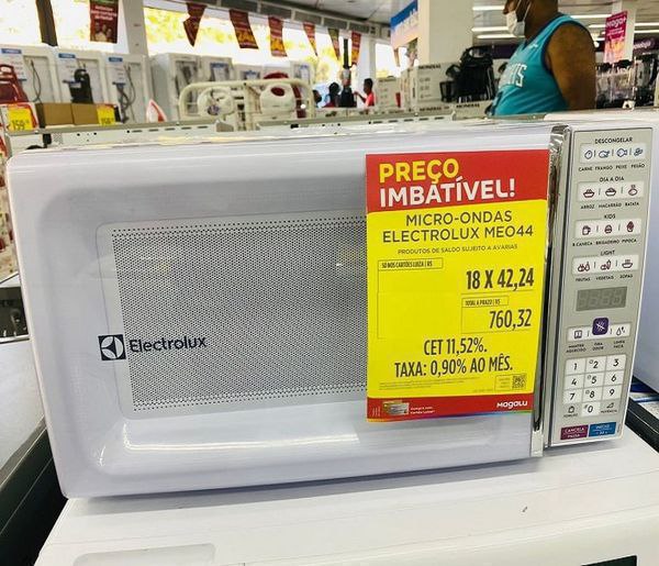 Micro-ondas Electrolux 34L Receitas Pré-programadas Menu Kids, Light e Dia a Dia - 220v