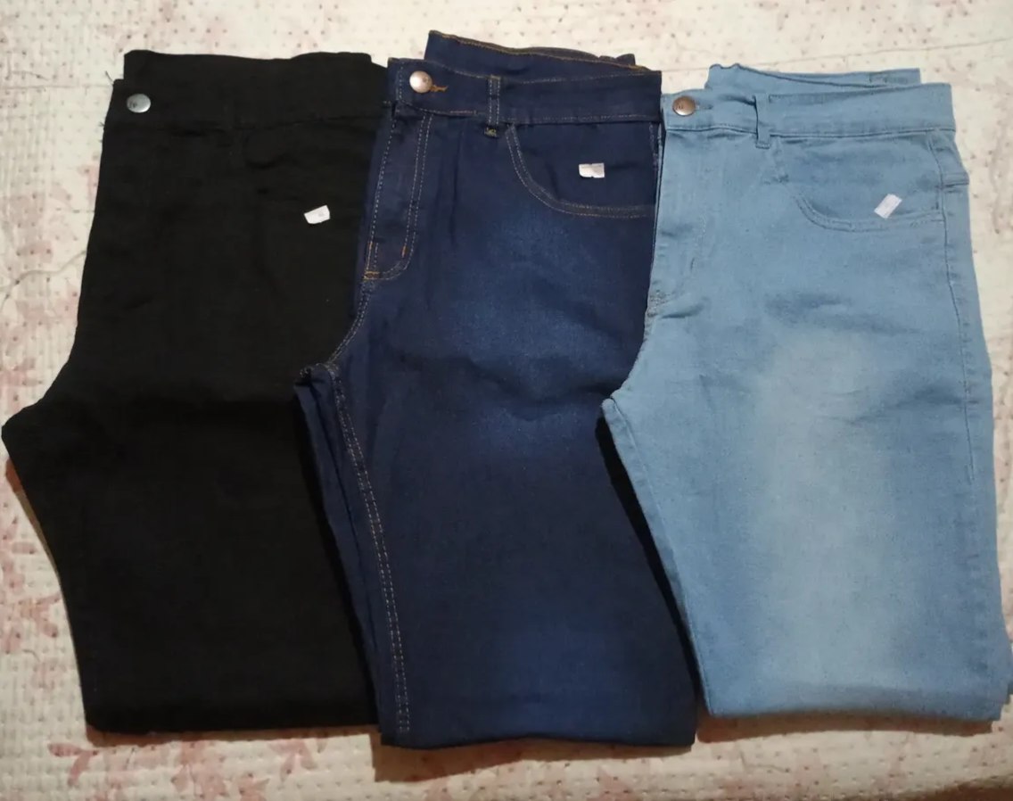Kit 3 Calças SEVEN Jeans Skinny Com Lycra Masculina - Tam. 36 ao 48