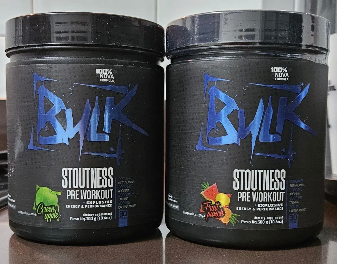 Kit 2x Pré Treino Bulk Nutrition Stoutness 300g