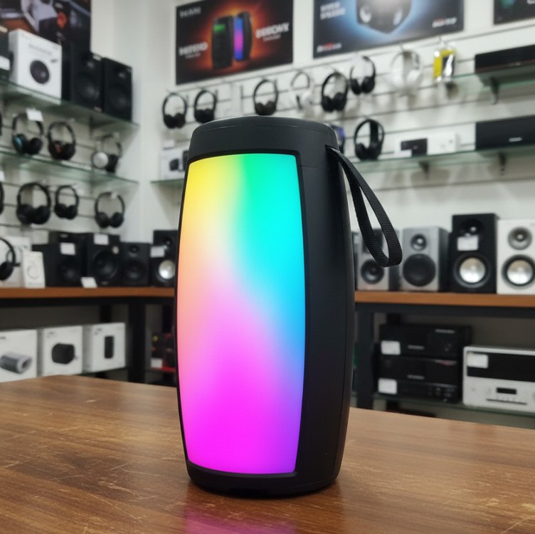 Caixinha de Som Bluetooth Portátil 10W – Potente, com Luz LED RGB, USB, Cartão Micro SD e ...