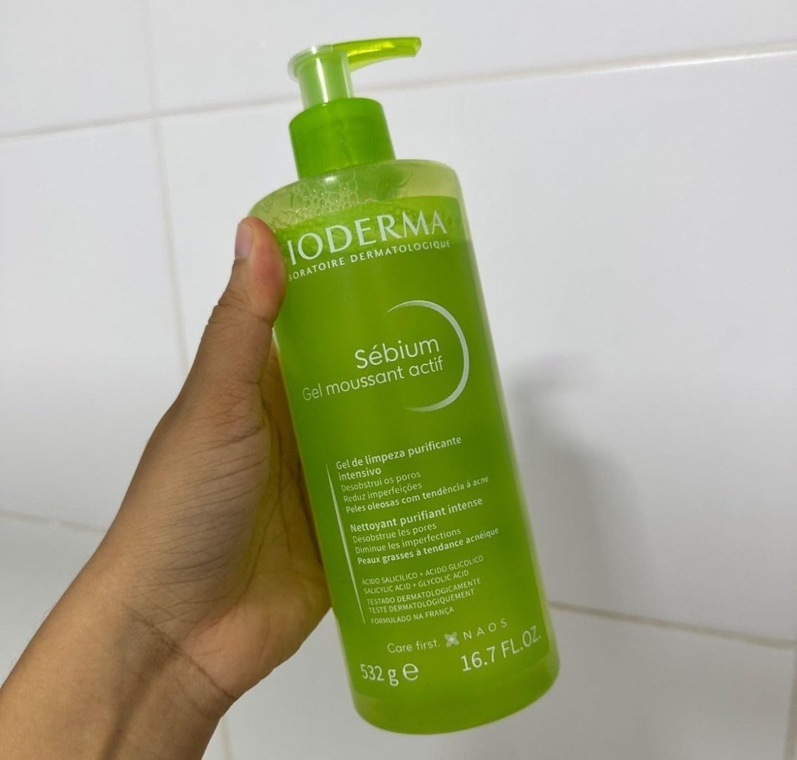Gel De Limpeza Facial Bioderma Sébium Gel Moussant Actif 500ml Oleosa Dia/noite