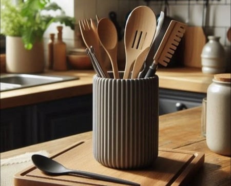 Pote para UTENSILIOS DE COZINHA Talheres Organizador de Bancada Impressao 3d