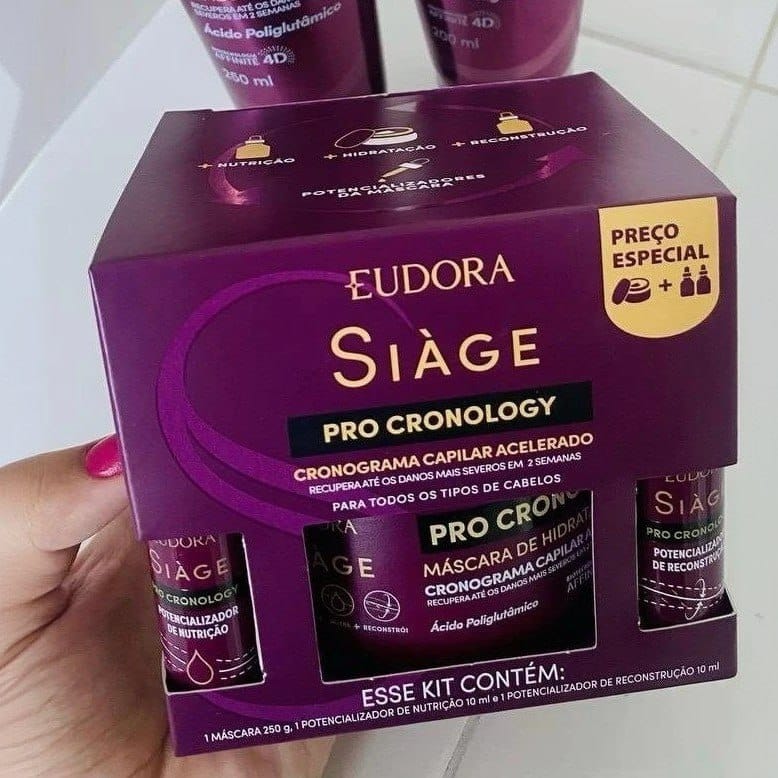 EUDORA SIÀGE KIT MÁSCARA + 2 POTENCIALIZADORES PRO CRONOLOGY