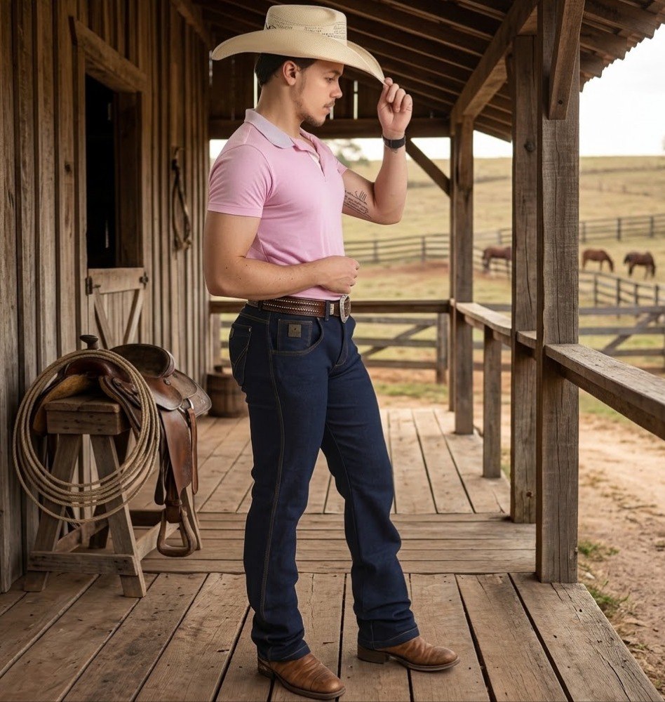 Calça Country WEST VILLAGE Rodeio Masculino Tam. 34 ao 46 - 4 cores