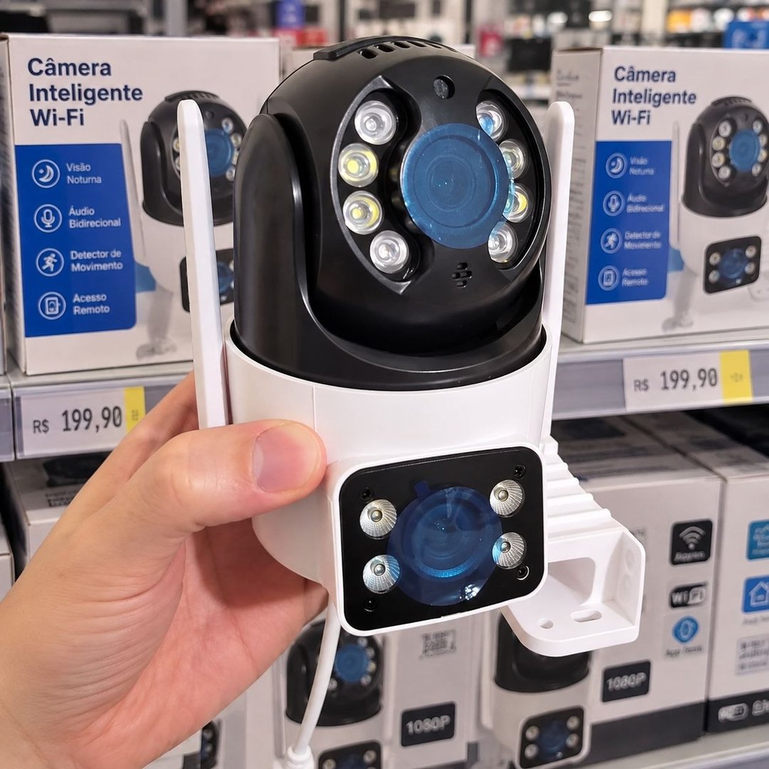 Câmera Segurança Ip Externa Wifi A28 App Icsee À Prova Dágua Ip66 Dome Lente Dupla Lentes 2 Em 1 Vigilancia Visão Noturna Infravermelho 4k Uhd Nova Geração Lançamento 2026 Nexgen