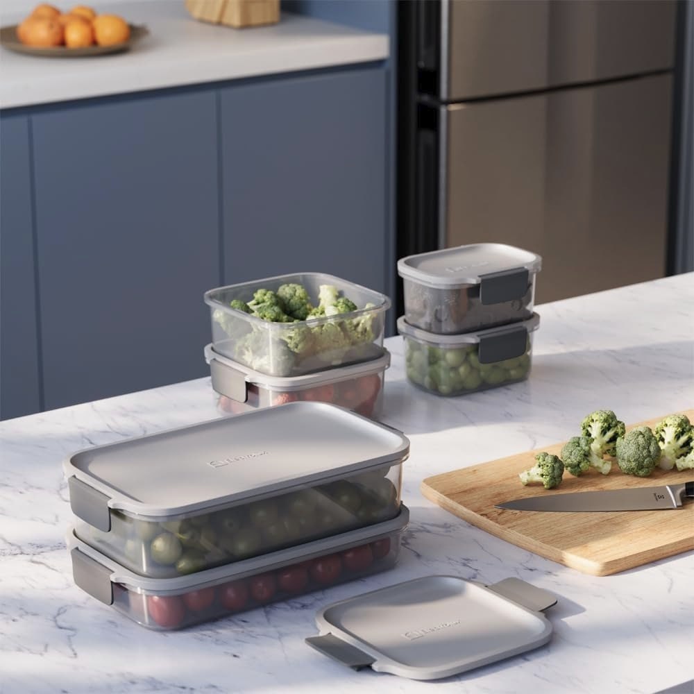 Electrolux Kit 6 Potes Herméticos Plástico Multiuso Vedação Silicone