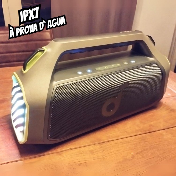 Caixa De Som Bluetooth Portátil Soundcore Boom 2 Com Bateria Original Amplificada 80w 24h ...