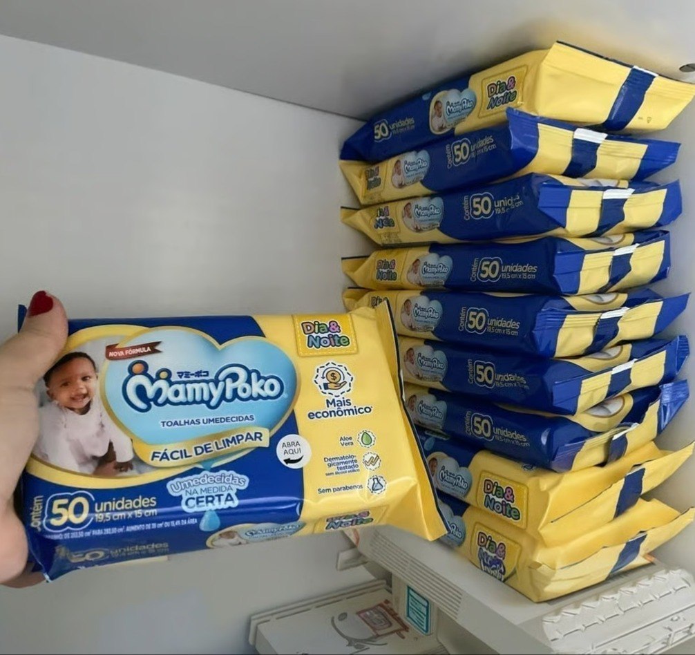 Pack MamyPoko Lenços Umedecidos Dia&Noite - 500 Unidades