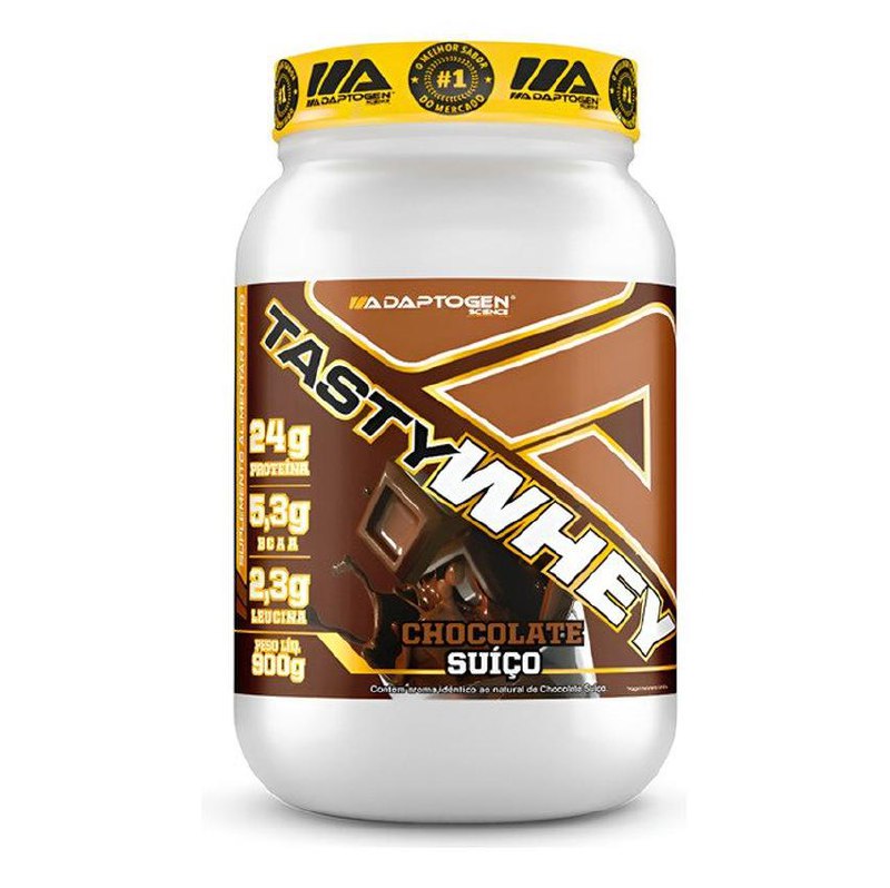 Suplemento Tasty Whey 3w Gourmet Whey Protein Adaptogen Science Pote 900g Sabor Chocolate ...
