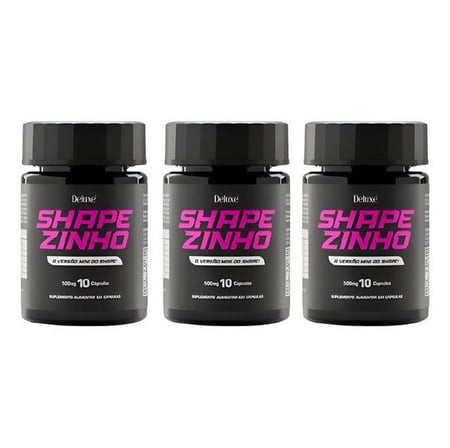 Suplemento Shapezinho Nova Fórmula Kit Com 3 Potes Sem Sabor