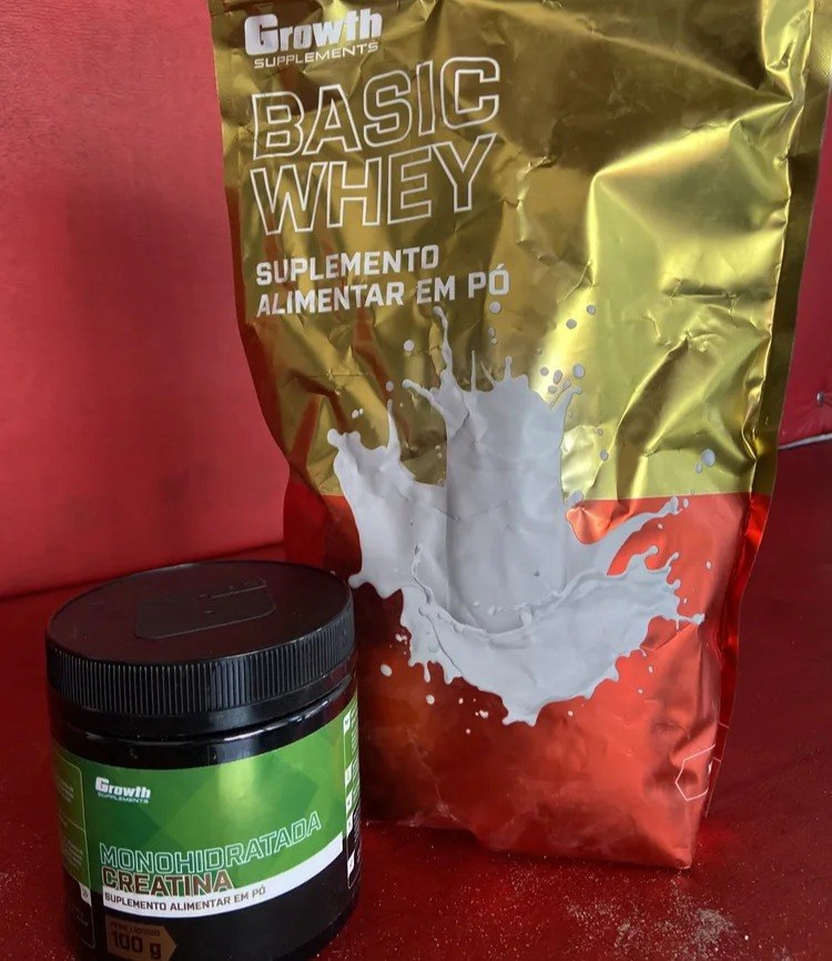 Kit Growth: Whey Protein Basic Natural 1kg + Creatina Monohidratada 250g