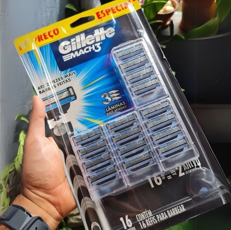 Gillette Mach3 - Refil Para Barbear, 16 Unidades