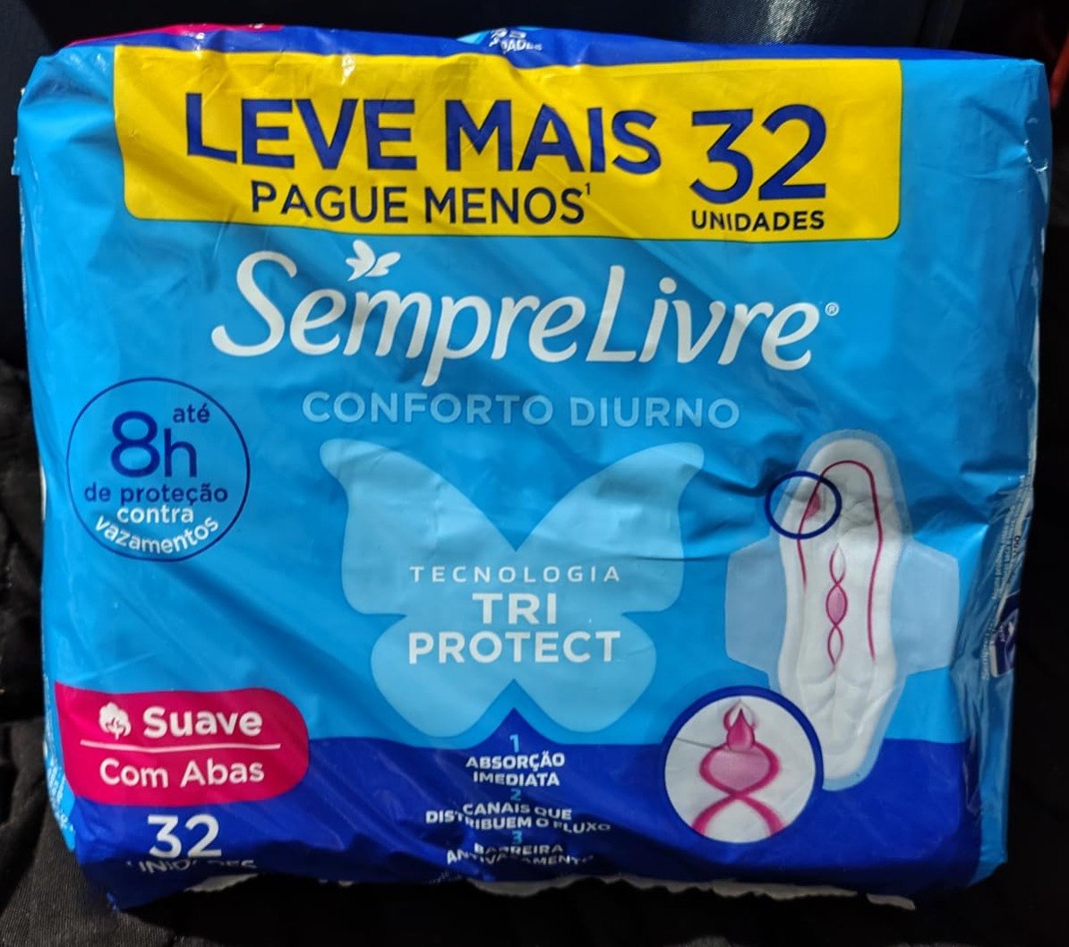 Sempre Livre Absorvente Externo Adapt Plus Com Abas 32 Unidades